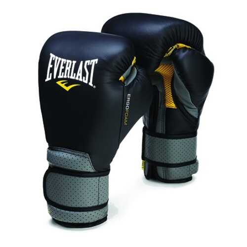 Боксерские перчатки тренировочные Everlast Ergo Foam черные 12 унций в Триал-Спорт