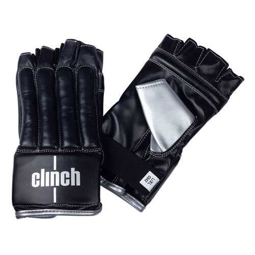 Clinch Перчатки снарядные (Шингарты) Clinch Bag Gloves Cut Finger черно-серебристые в Триал-Спорт