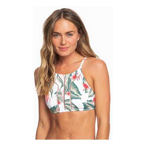 Верх купальника Roxy Dreaming Day ERJX303870, bright white tropical love sml, XL в Триал-Спорт