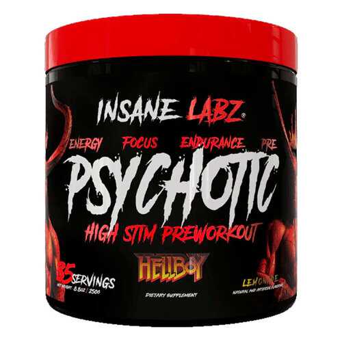 Предтренировочный комплекс INSANE LABZ Psychotic Hellboy Edition Ежевика (30 порций) в Триал-Спорт