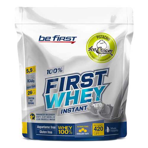 Be First First Whey Instant, 420г (фисташковое мороженое) в Триал-Спорт