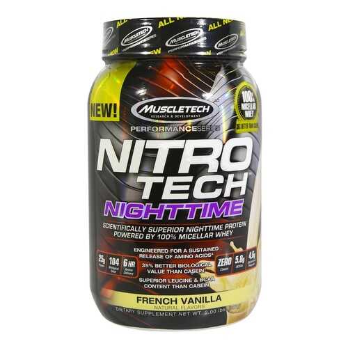 MuscleTech Nitro-Tech Performance Series NightTime - 907 грамм, ваниль в Триал-Спорт