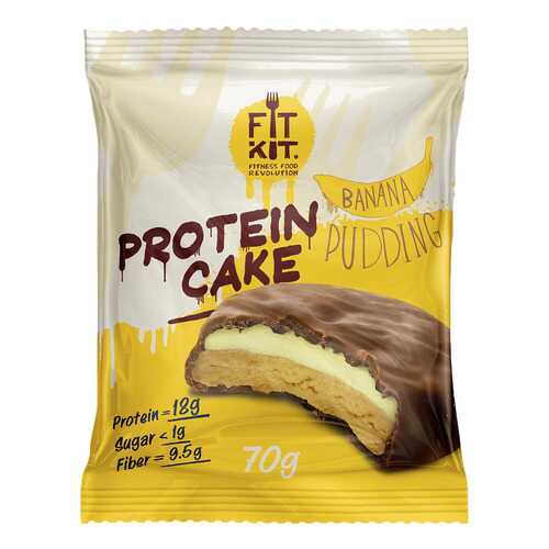 Fit Kit Protein Cake 70 г мини-набор из 3 шт Банановый пудинг в Триал-Спорт