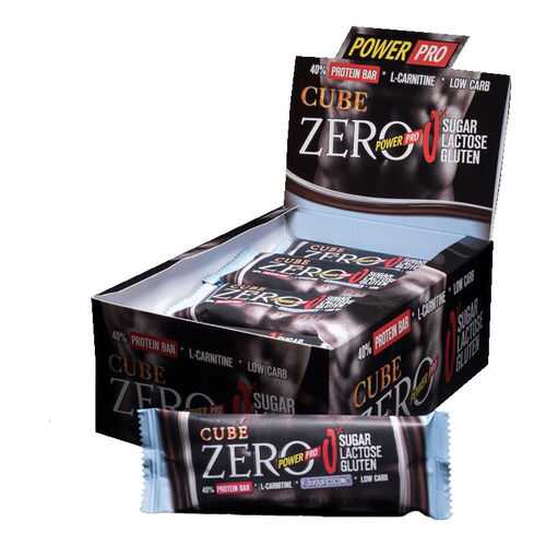 Power Pro Батончики Cube ZERO 50 г, 20 шт, вкус: кокос в Триал-Спорт