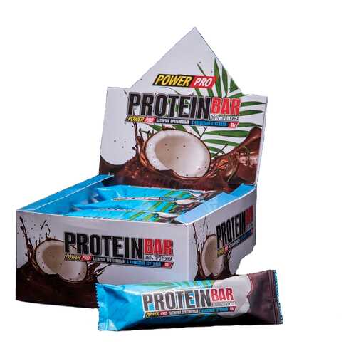 Power Pro Protein Bar 36% 20, с кокосовой стружкой в Триал-Спорт