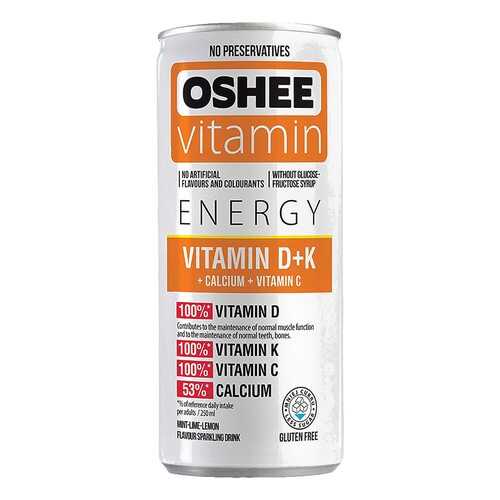 Oshee Газированный напиток OSHEE Vitamin Energy Vitanim D+K, 250 мл, вкус: лайм-лимон-мята в Триал-Спорт