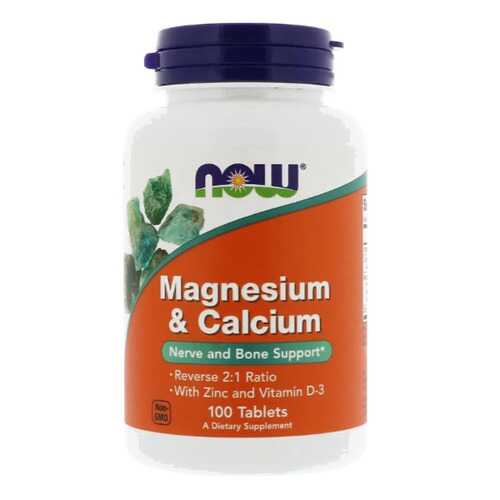 Комплекс NOW Magnesium & Calcium with Zinc and Vitamin D-3 100 таблеток в Триал-Спорт