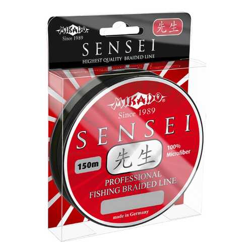 Леска плетеная Mikado Sensei 0,14 мм, 150 м, 9,4 кг black в Триал-Спорт