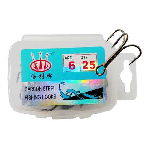 Рыболовные крючки Carbon Steel №6, 25 шт. в Триал-Спорт