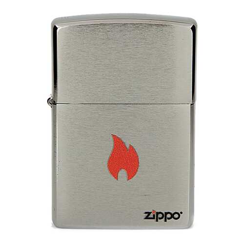 Зажигалка Zippo №200 Flame Brushed Chrome в Триал-Спорт