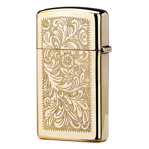 Зажигалка Zippo Slim Venetian Polish Brass в Триал-Спорт